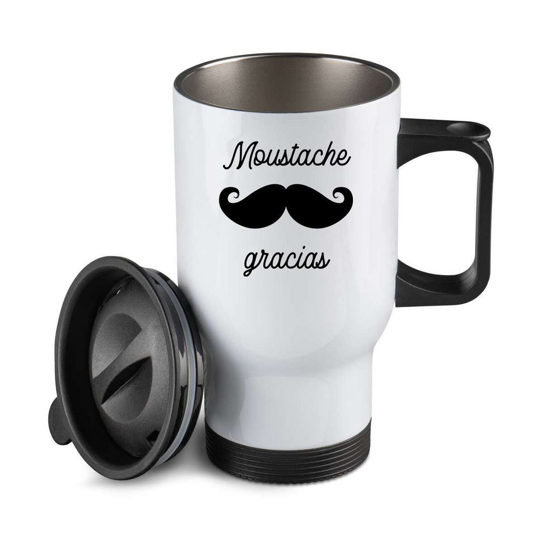 Thermos personnalisé Moustache gracias