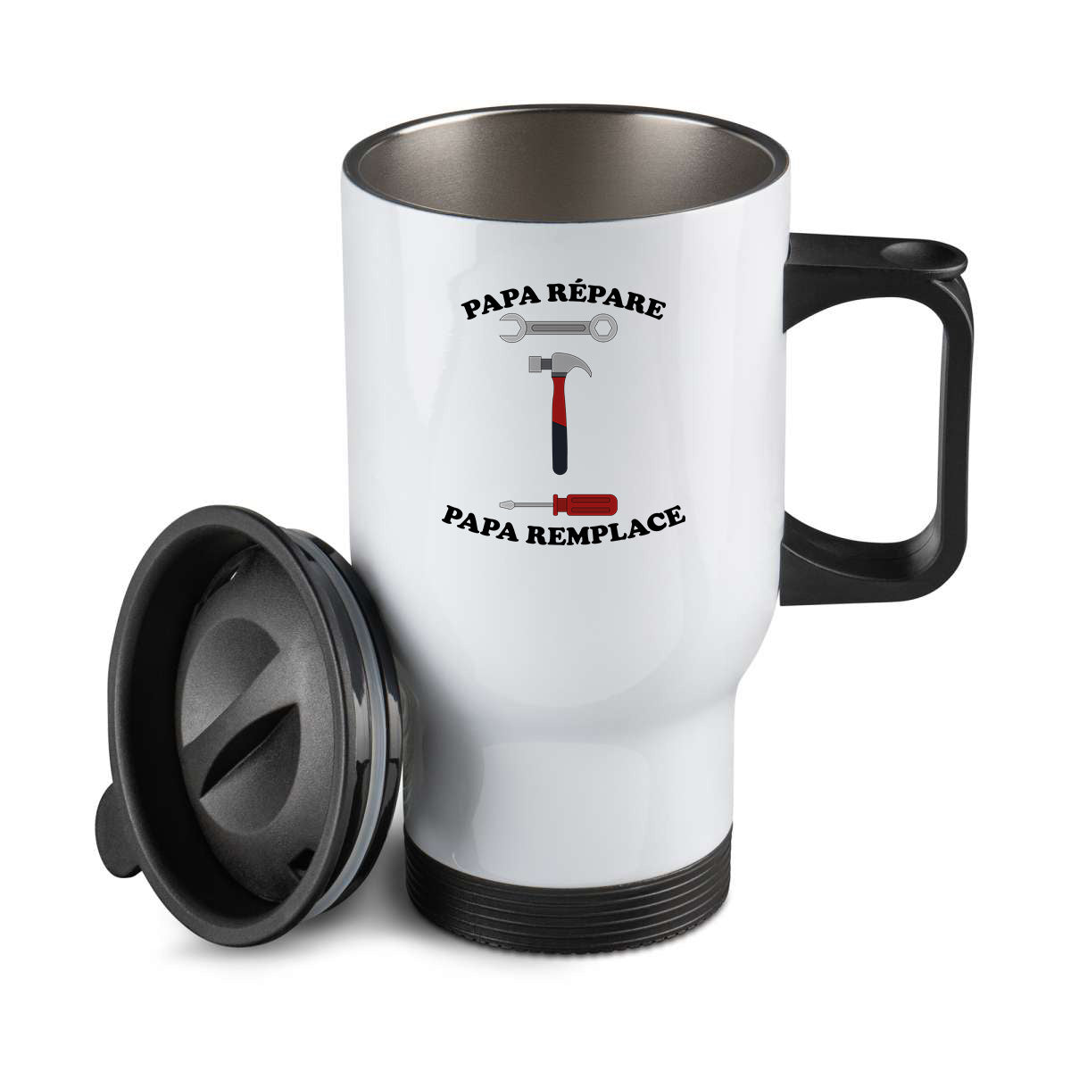 Thermos personnalisé Papa repare papa remplace
