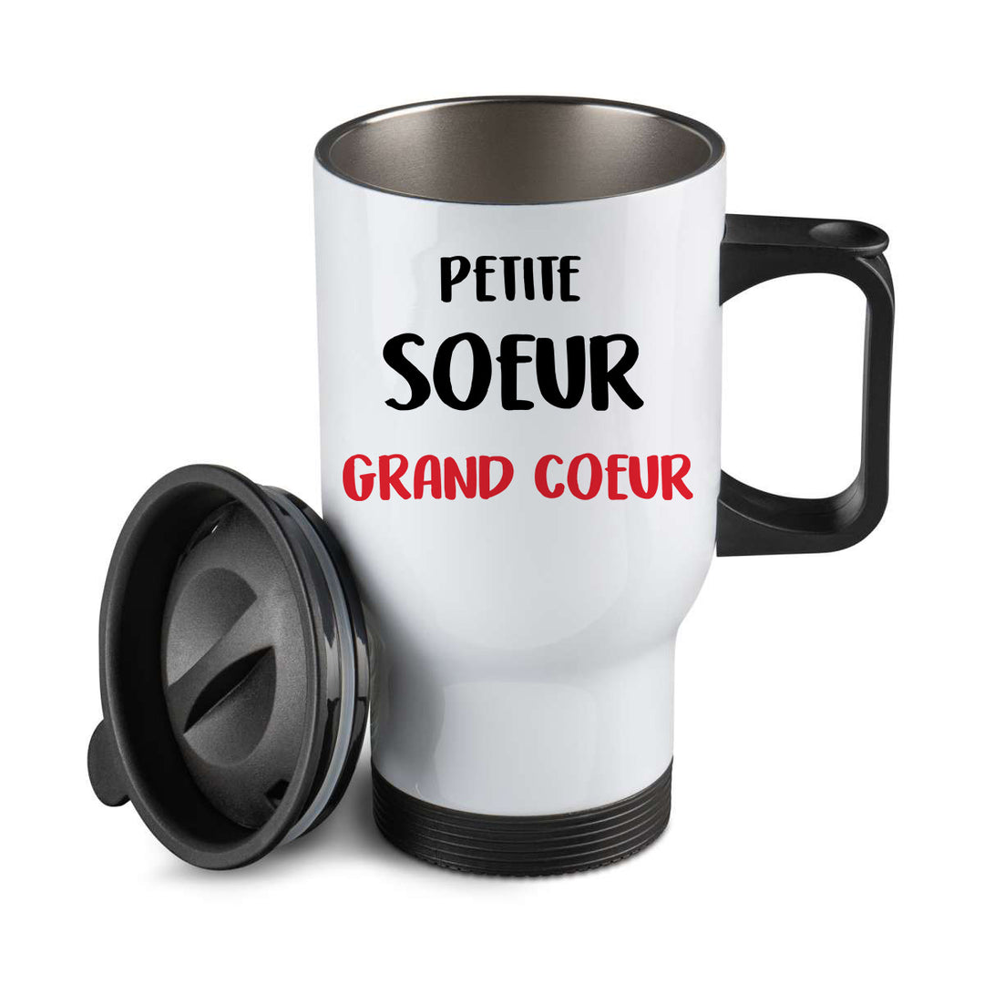 Thermos personnalisé Petite soeur grand coeur