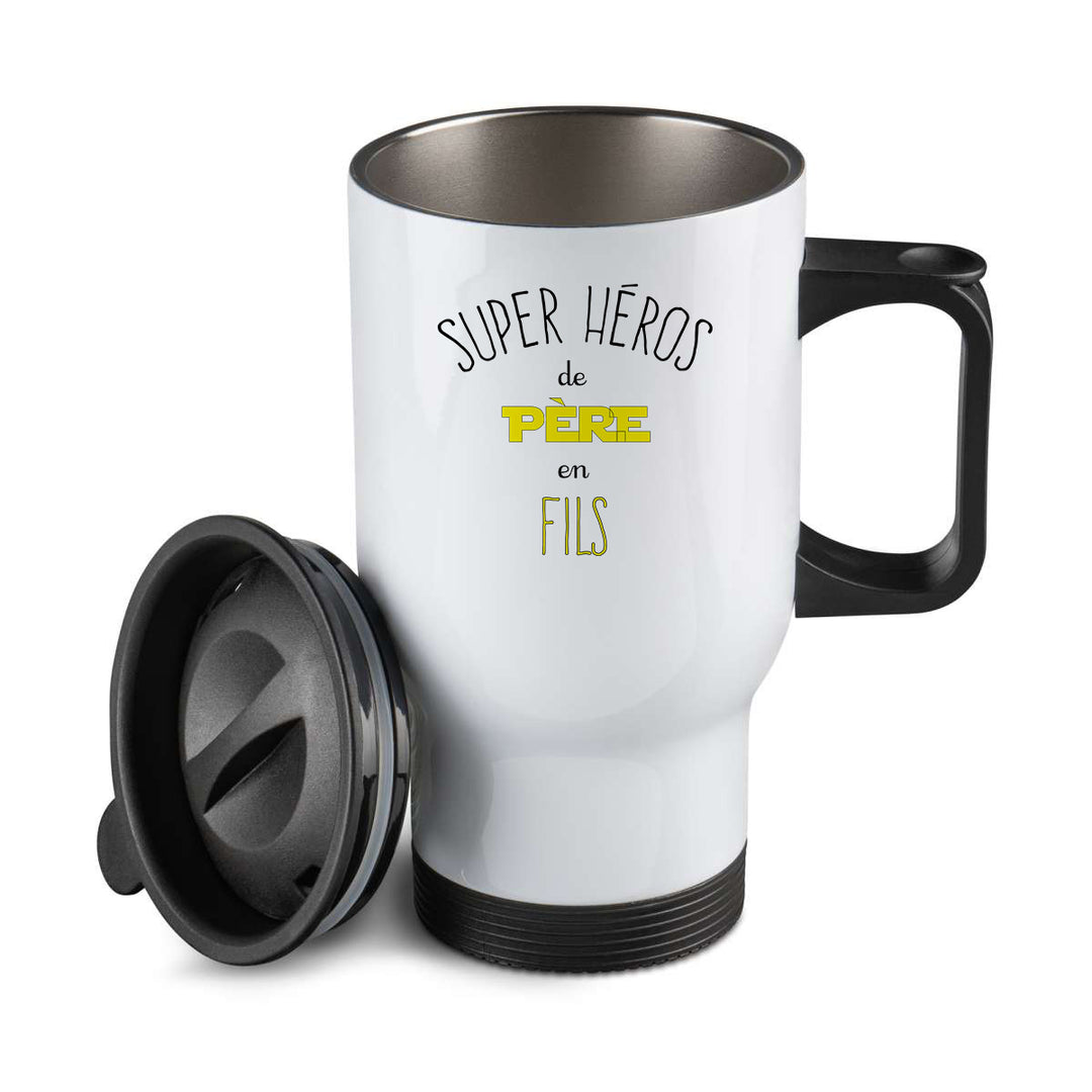 Thermos personnalisé Super heros de pere en fils