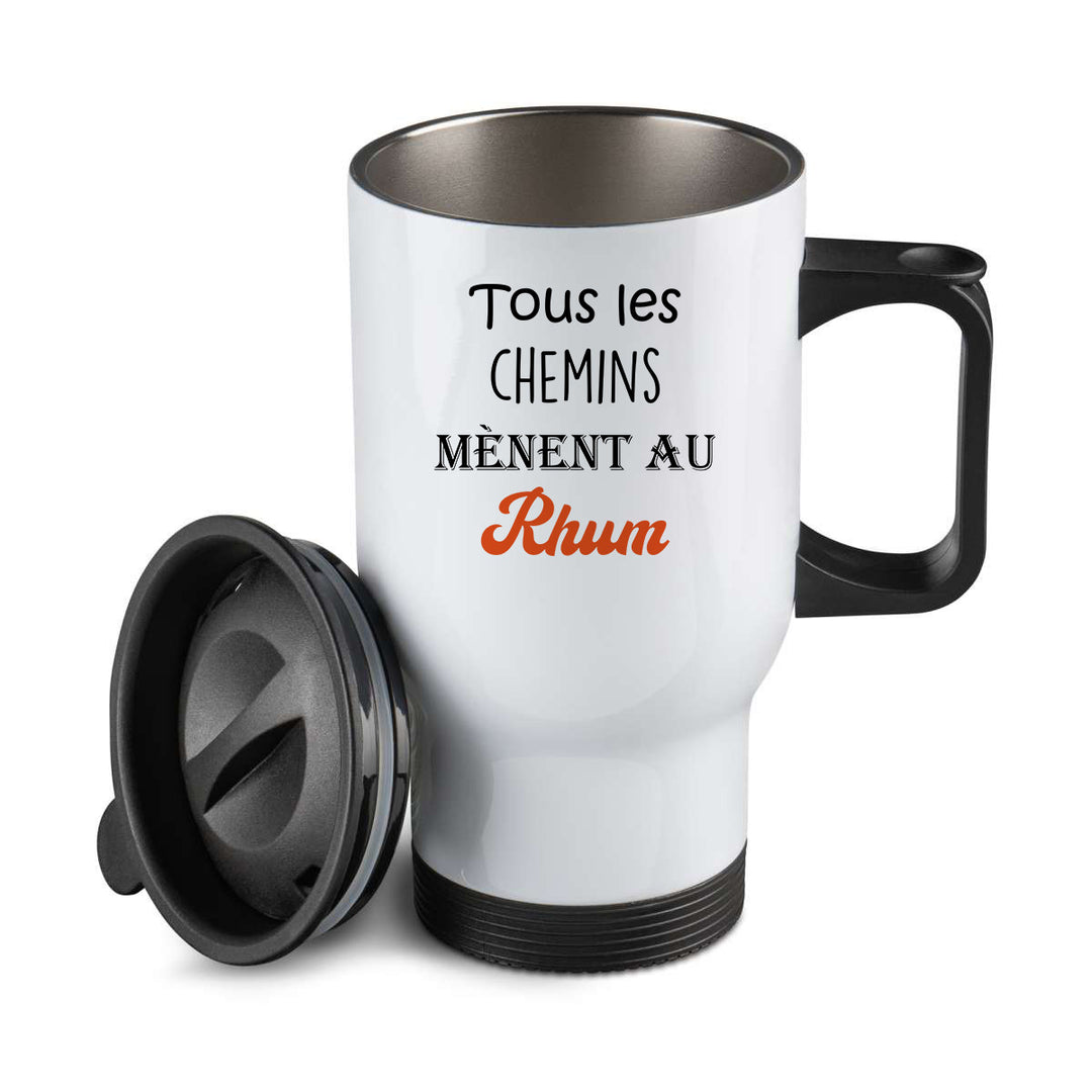 Thermos personnalisé Tous les chemins mènent au rhum