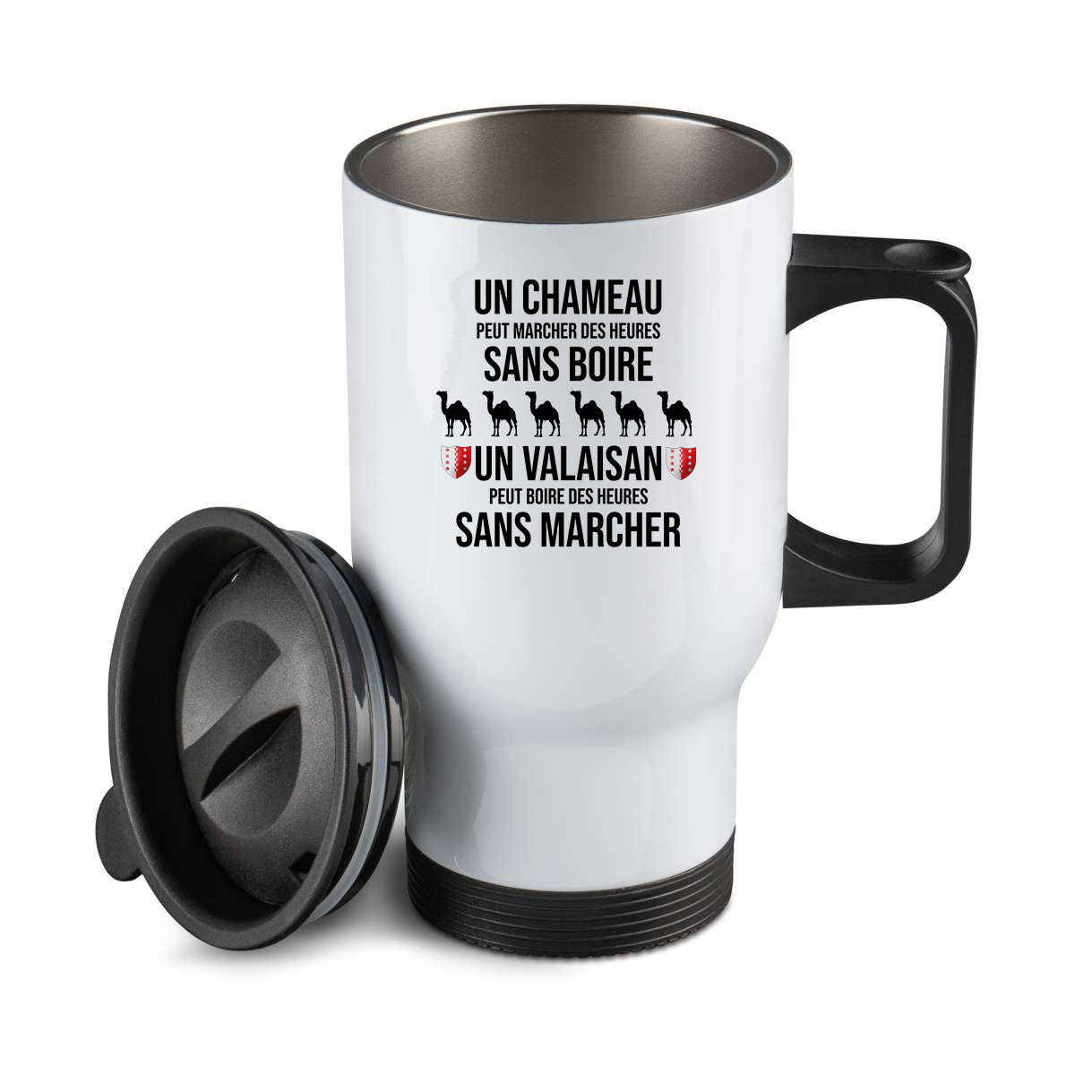 Thermos personnalisé Un chameau peut marcher des heures sans boire