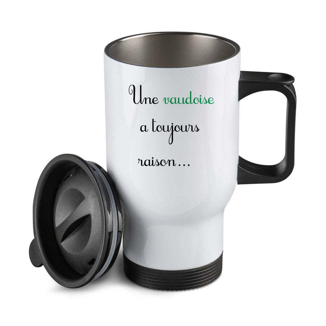 Thermos personnalisé Une vaudoise a toujours raison