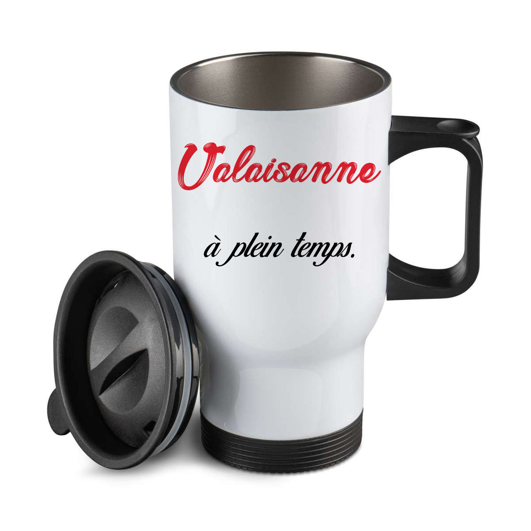 Thermos personnalisé Valaisanne a plein temps