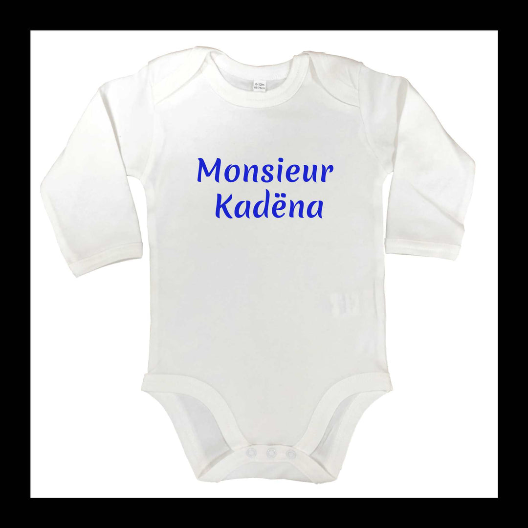 Body manches longues Quand maman dit non je demande à marraine