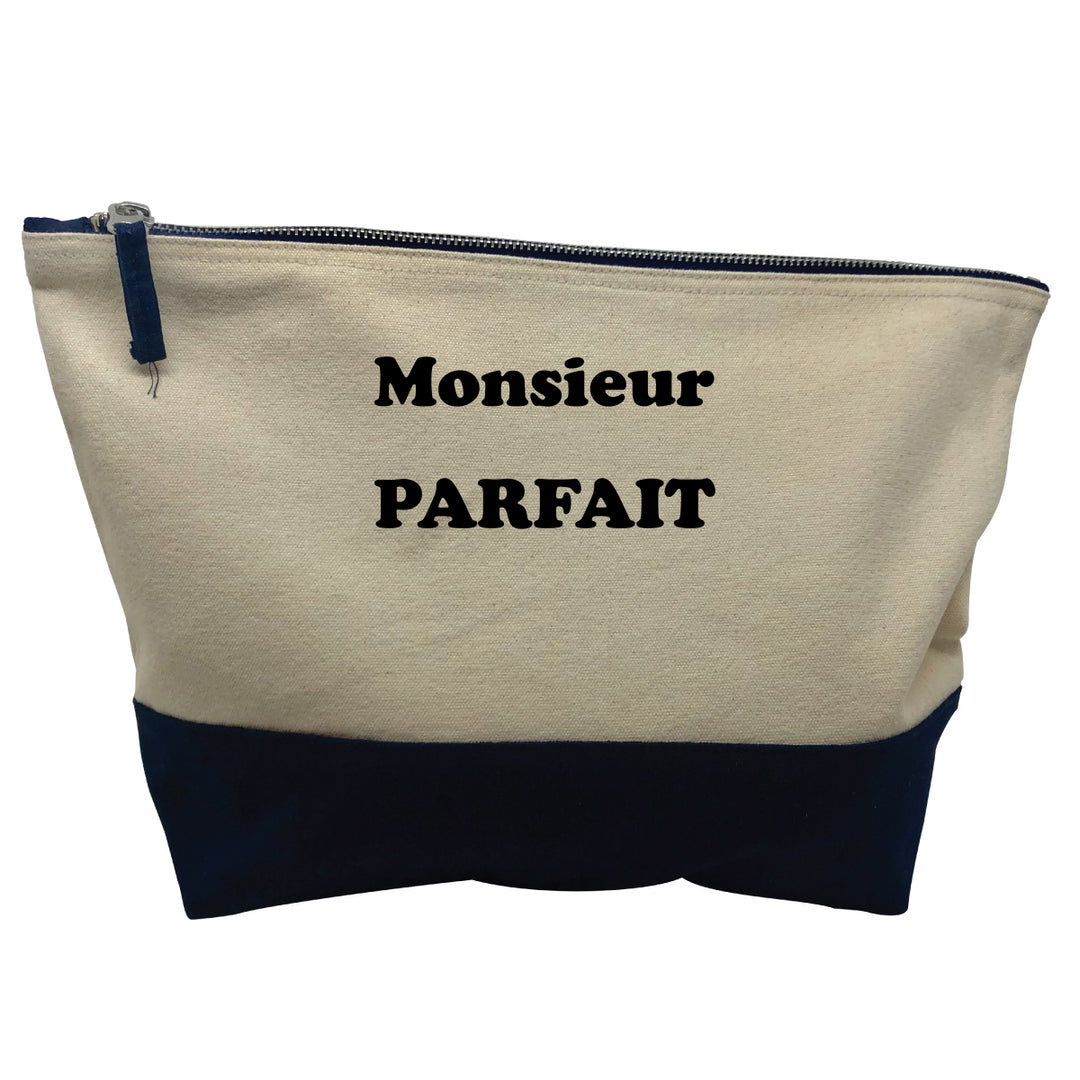 pochette bleue motif Mr Parfait