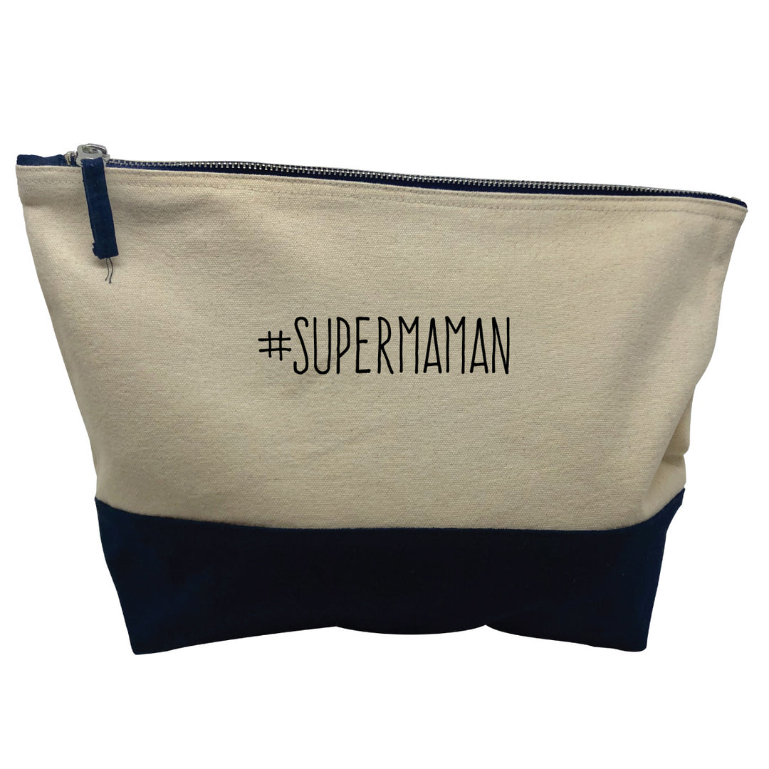 pochette bleue motif Supermaman