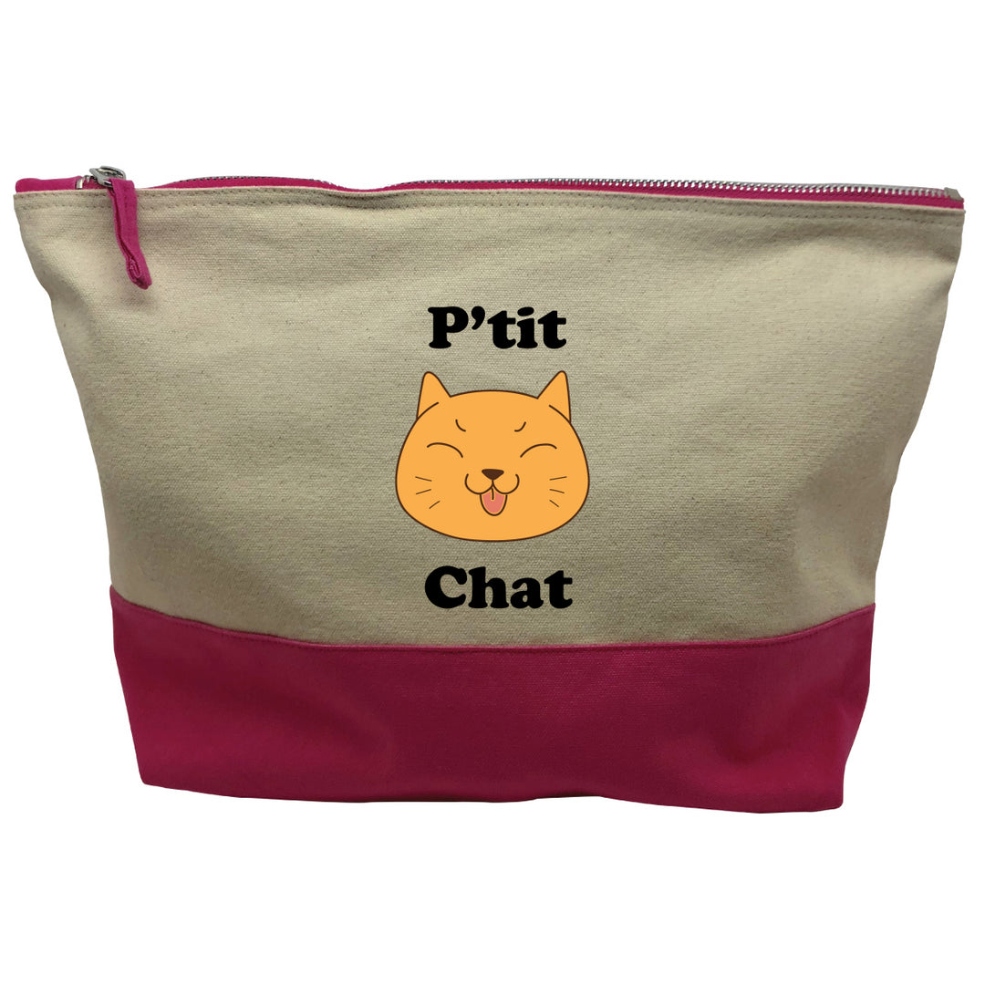 pochette rose motif P'tit chat