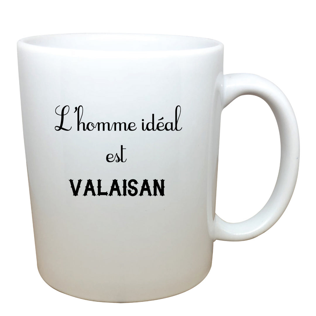 tasse blanche L'homme ideal Valaisan