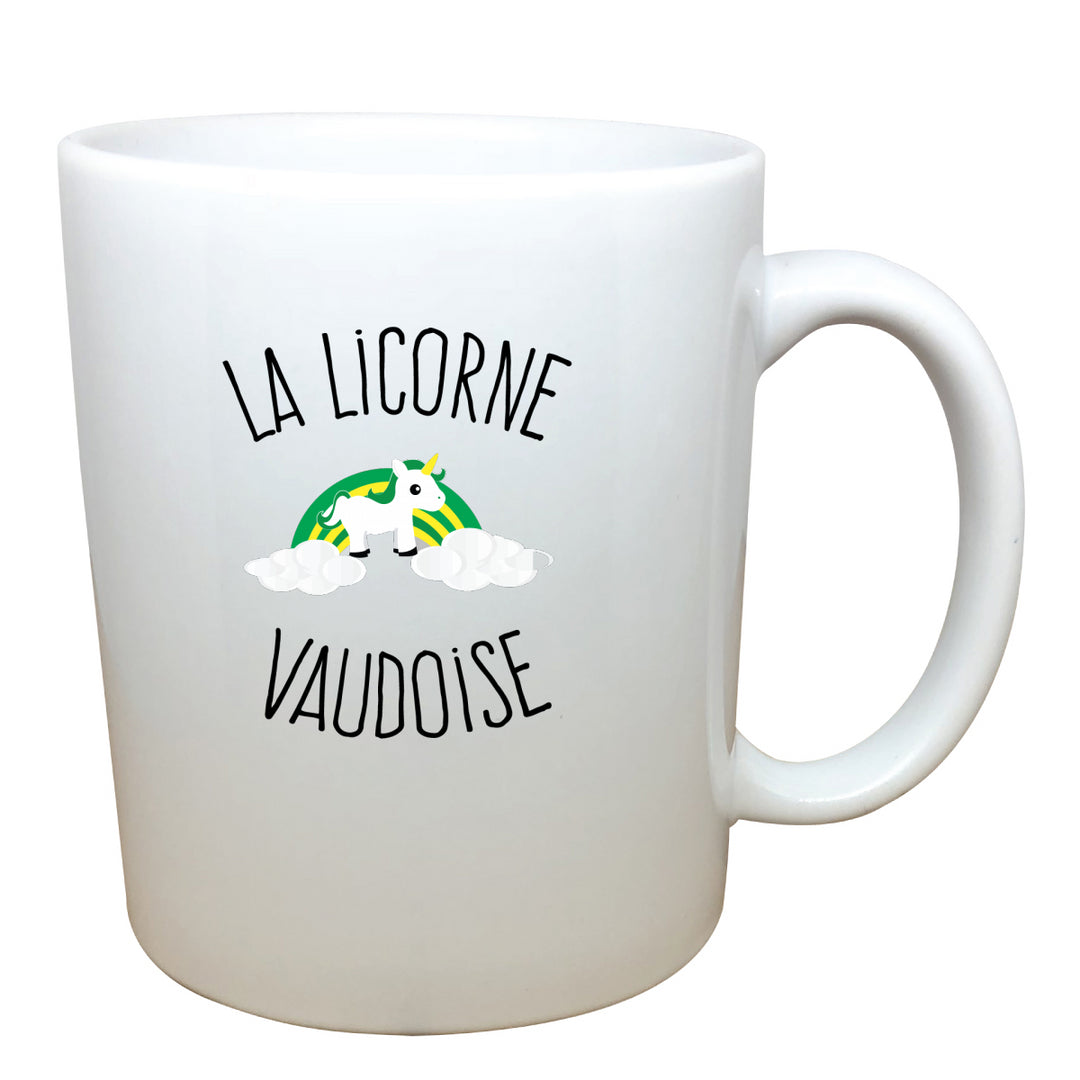 tasse blanche Licorne vaudoise