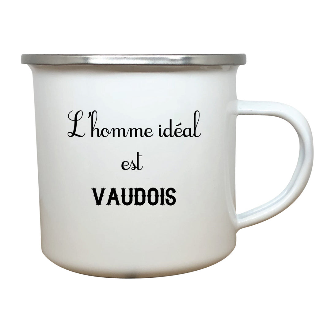 tasse émail L'homme ideal Vaudois