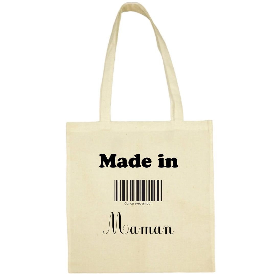 Tote Bag Made in Maman écru