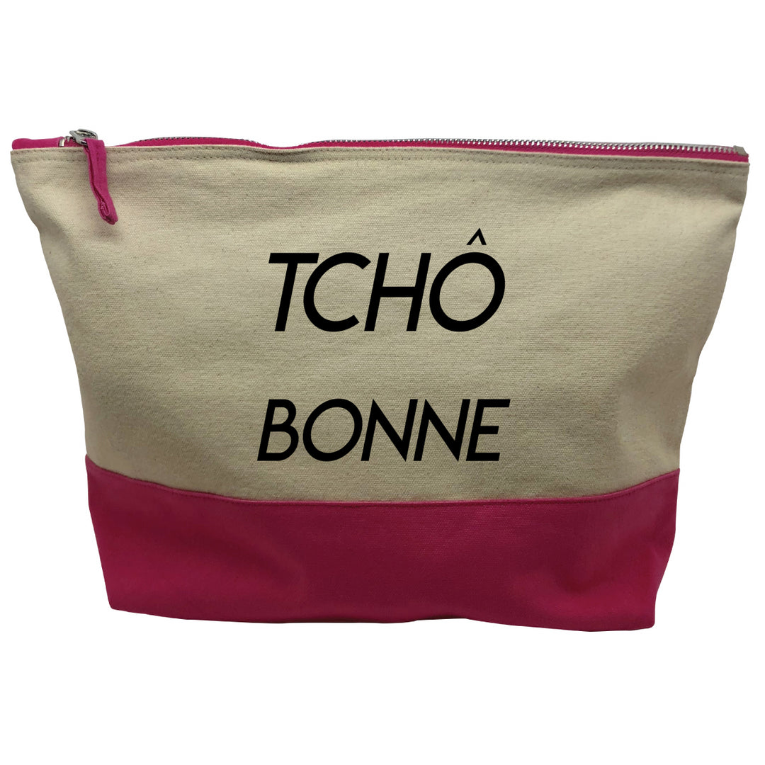 pochette rose motif Tcho bonne