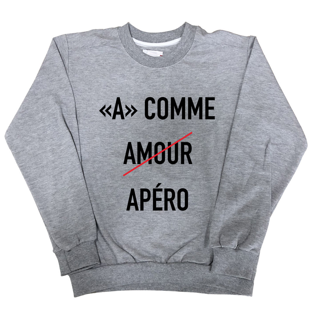 Sweat Homme A comme amour gris