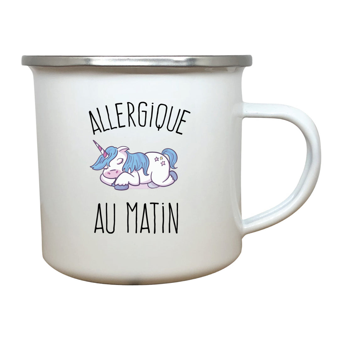 tasse émail Allergique au matin