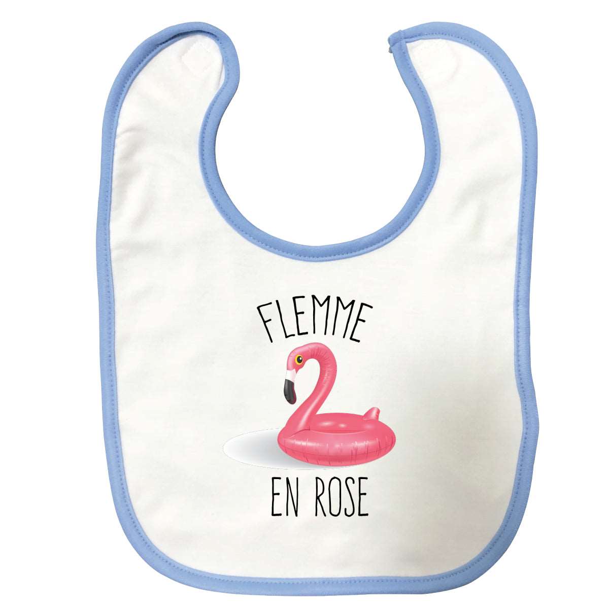 Bavoir bébé Flemme en rose Bleu