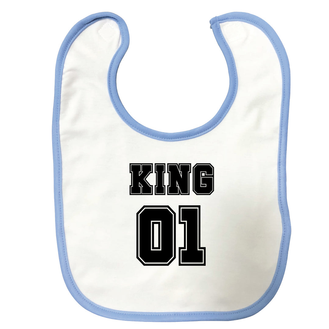 Bavoir bébé King 01 Bleu