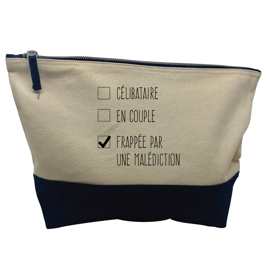 pochette bleue motif Malediction