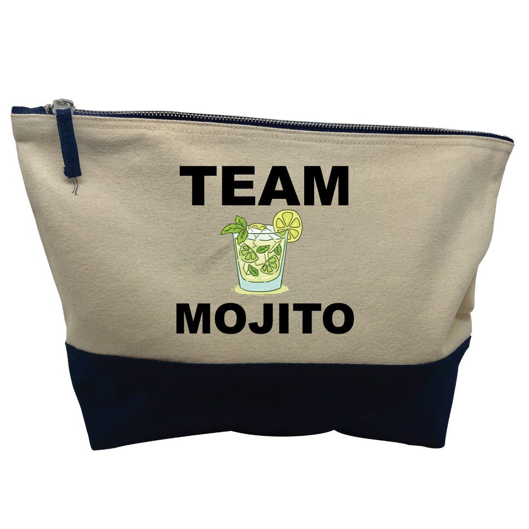 pochette bleue motif Team Mojito