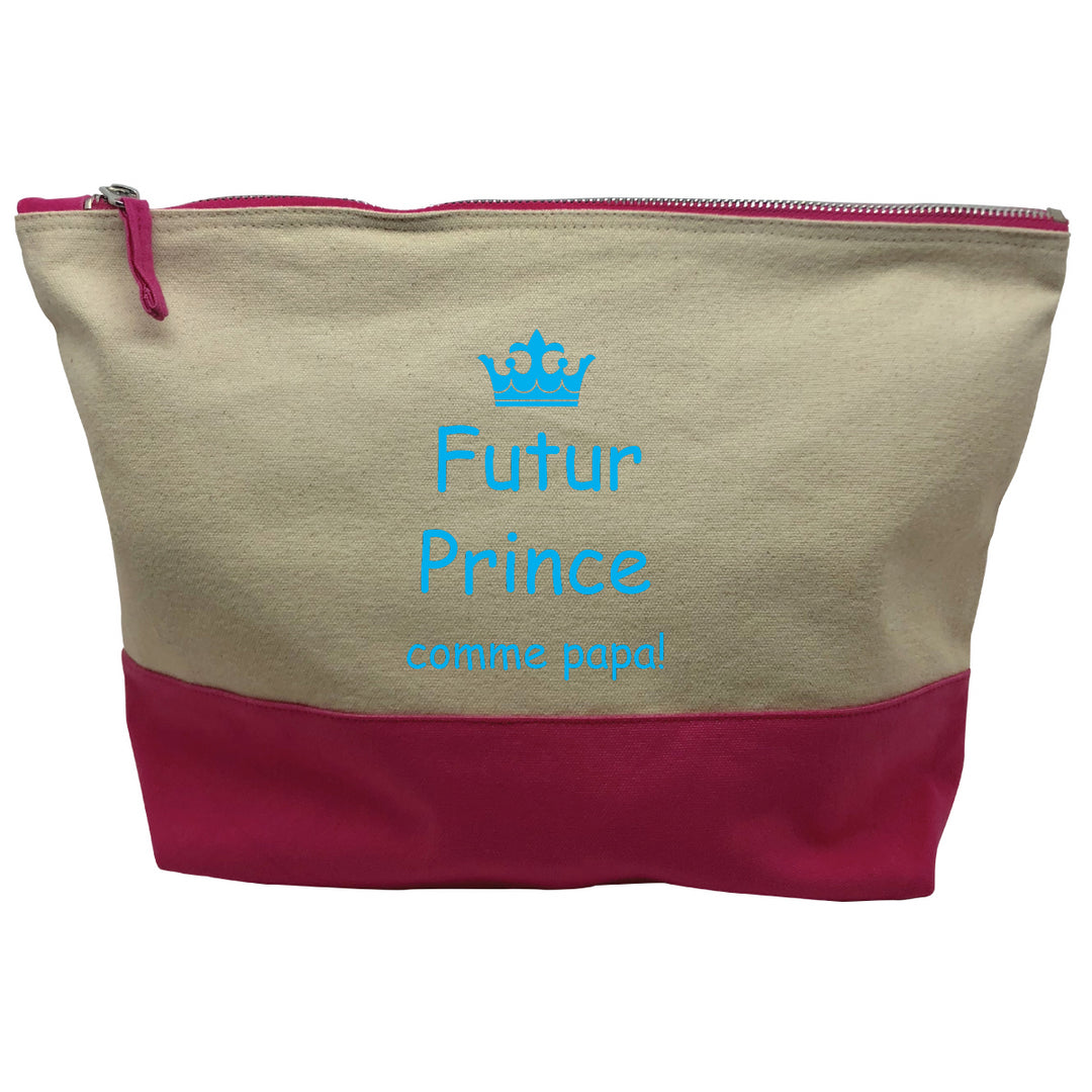 pochette rose motif Futur prince