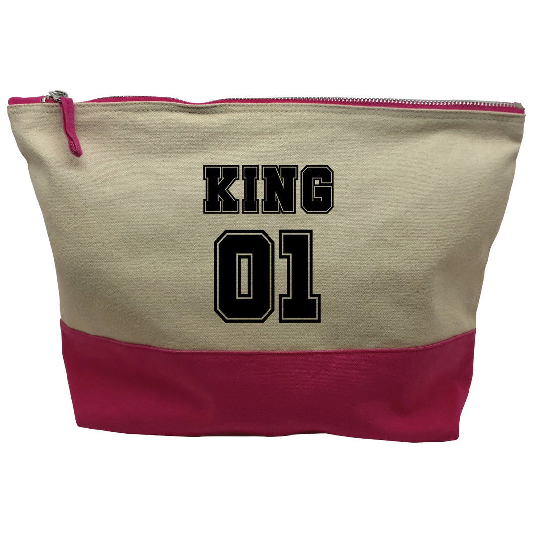 pochette rose motif King 01