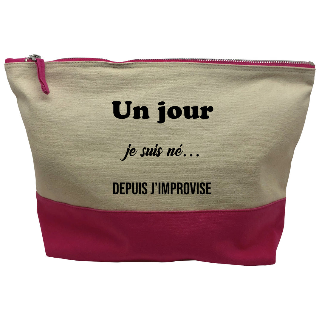 pochette rose motif Un jour je suis ne