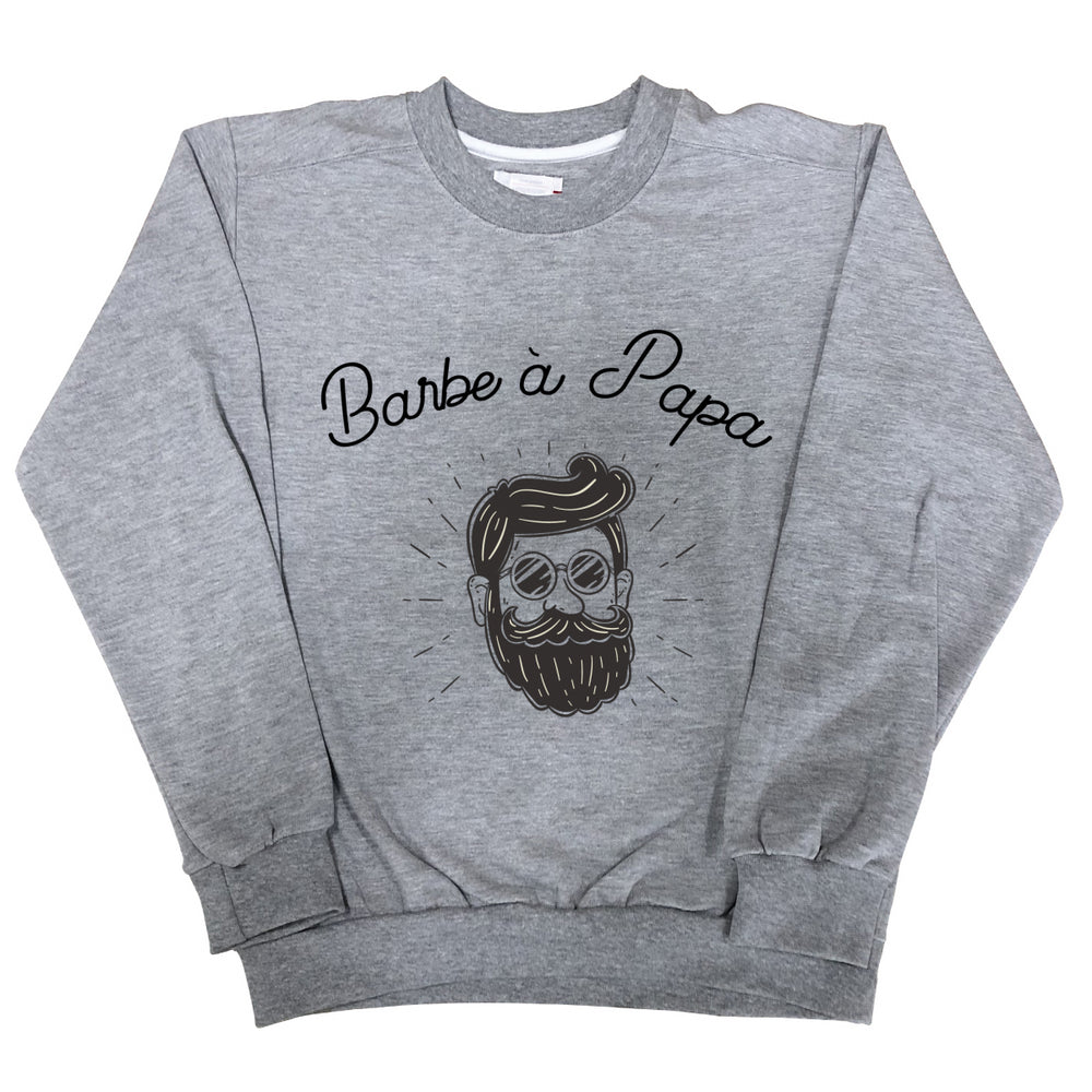 Sweat Homme Barbe a papa gris