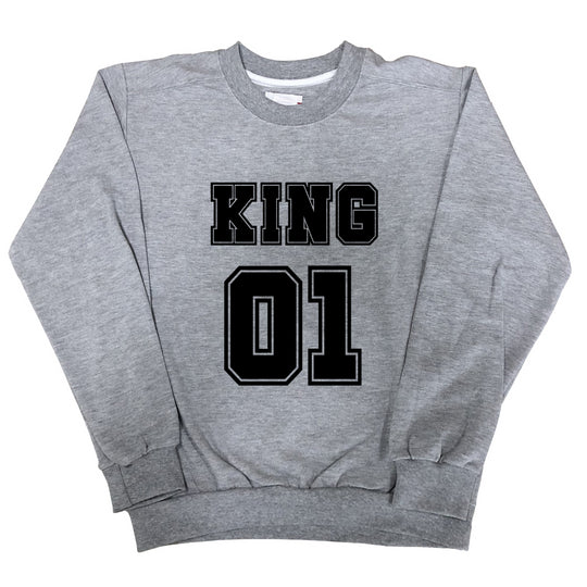 Sweat Homme King 01 gris