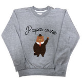 Sweat Homme Papa ours gris