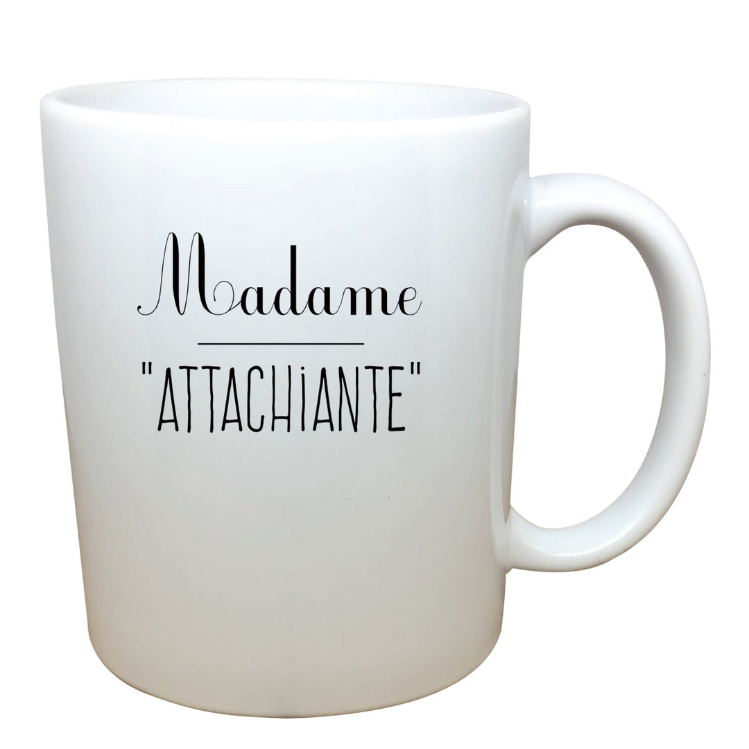 tasse blanche Attachiante