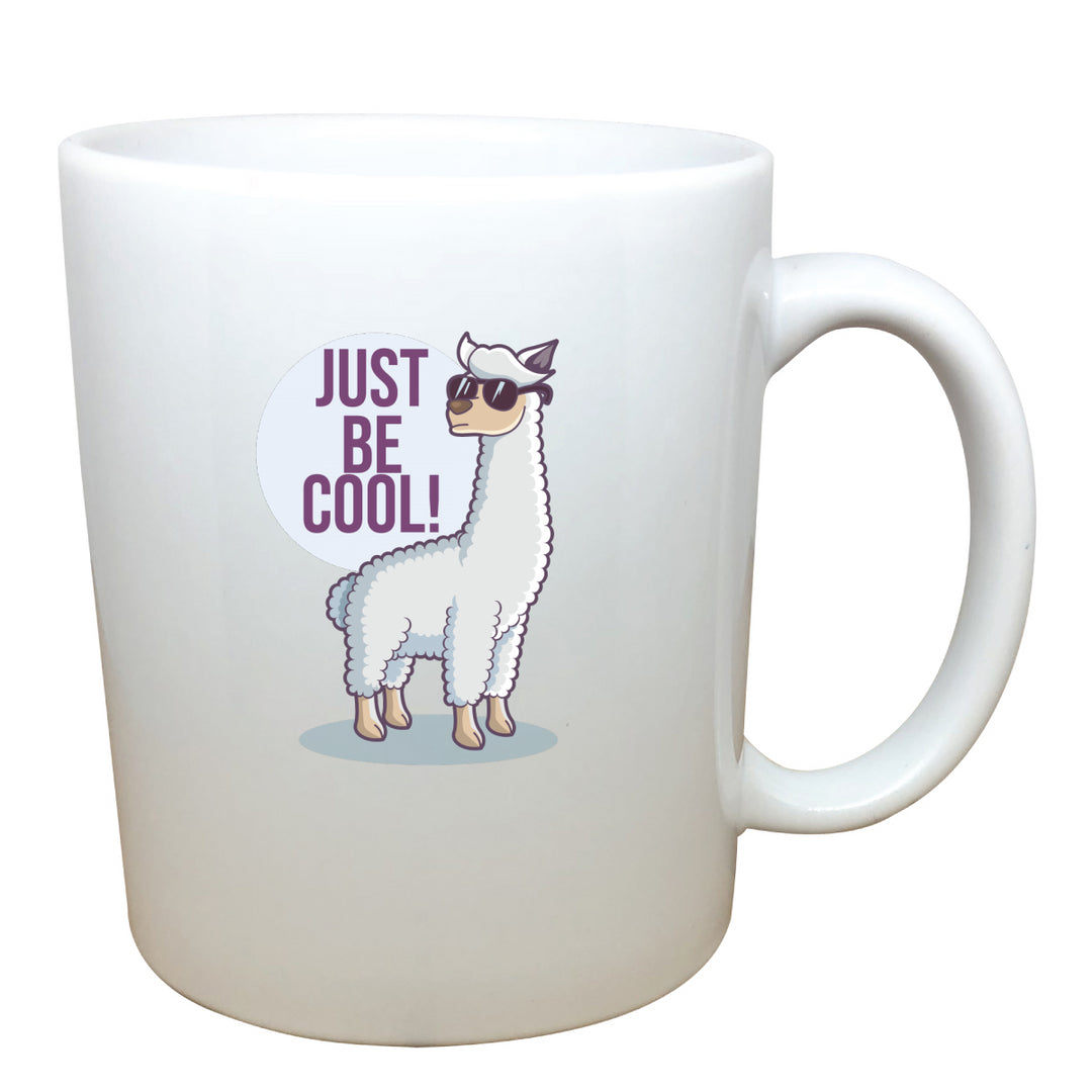 tasse blanche Lama just be cool
