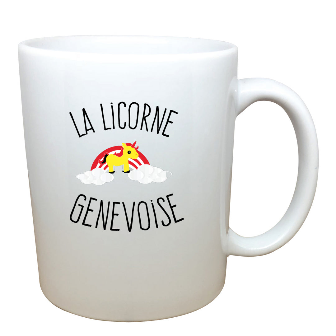 tasse blanche Licorne genevoise
