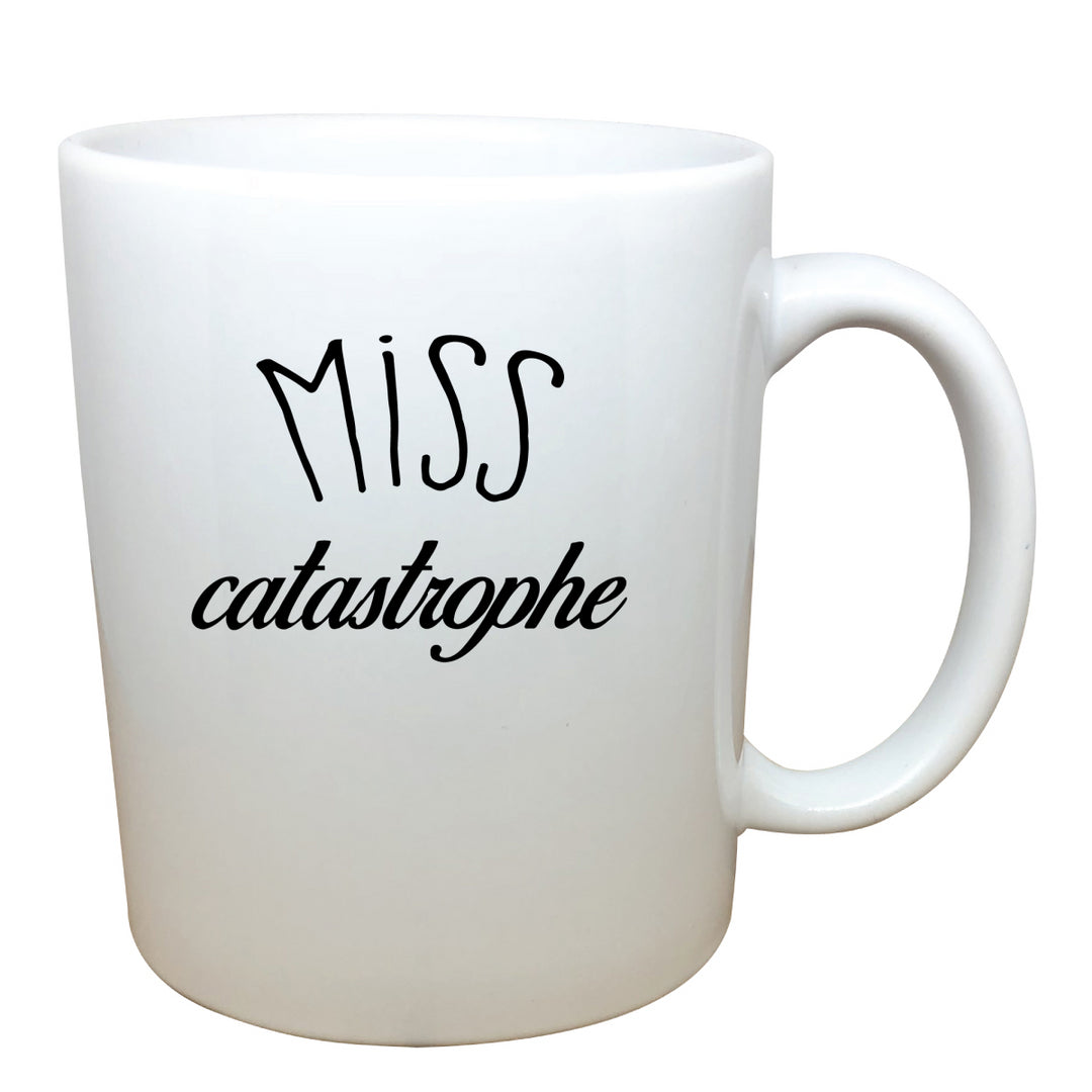 tasse blanche Miss catastrophe