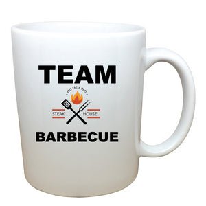 tasse blanche motif Team Barbecue