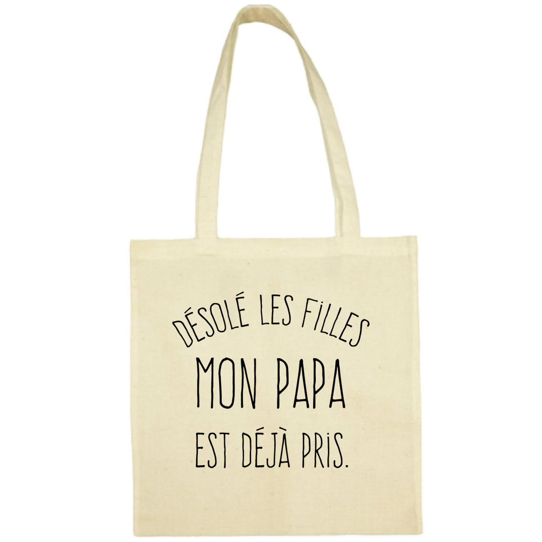 Tote Bag desole les filles écru