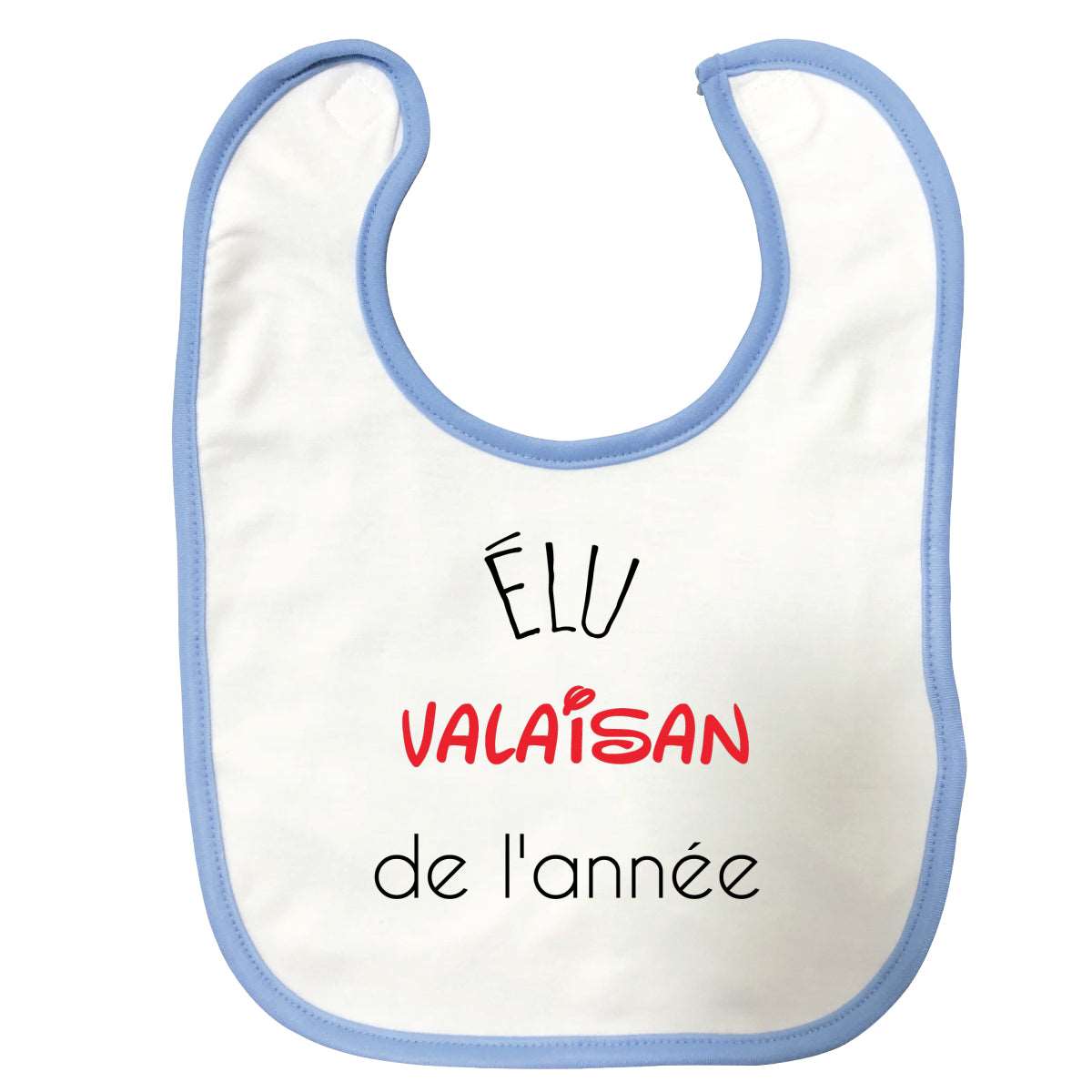 Bavoir bébé Elu valaisan de l'annee Bleu