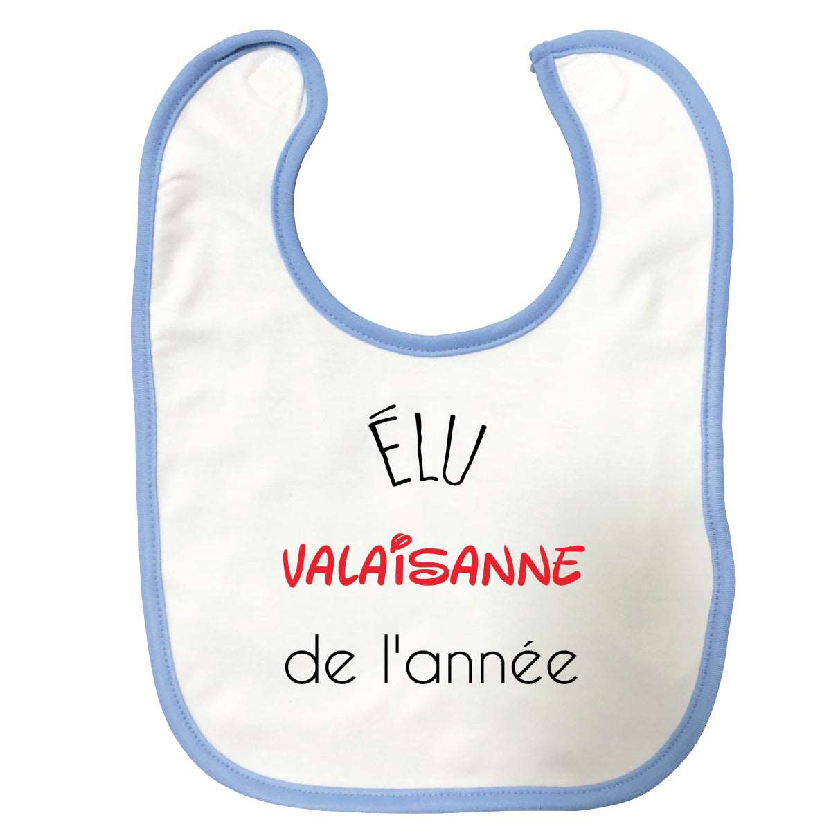 Bavoir bébé Elu valaisanne de l'annee Bleu
