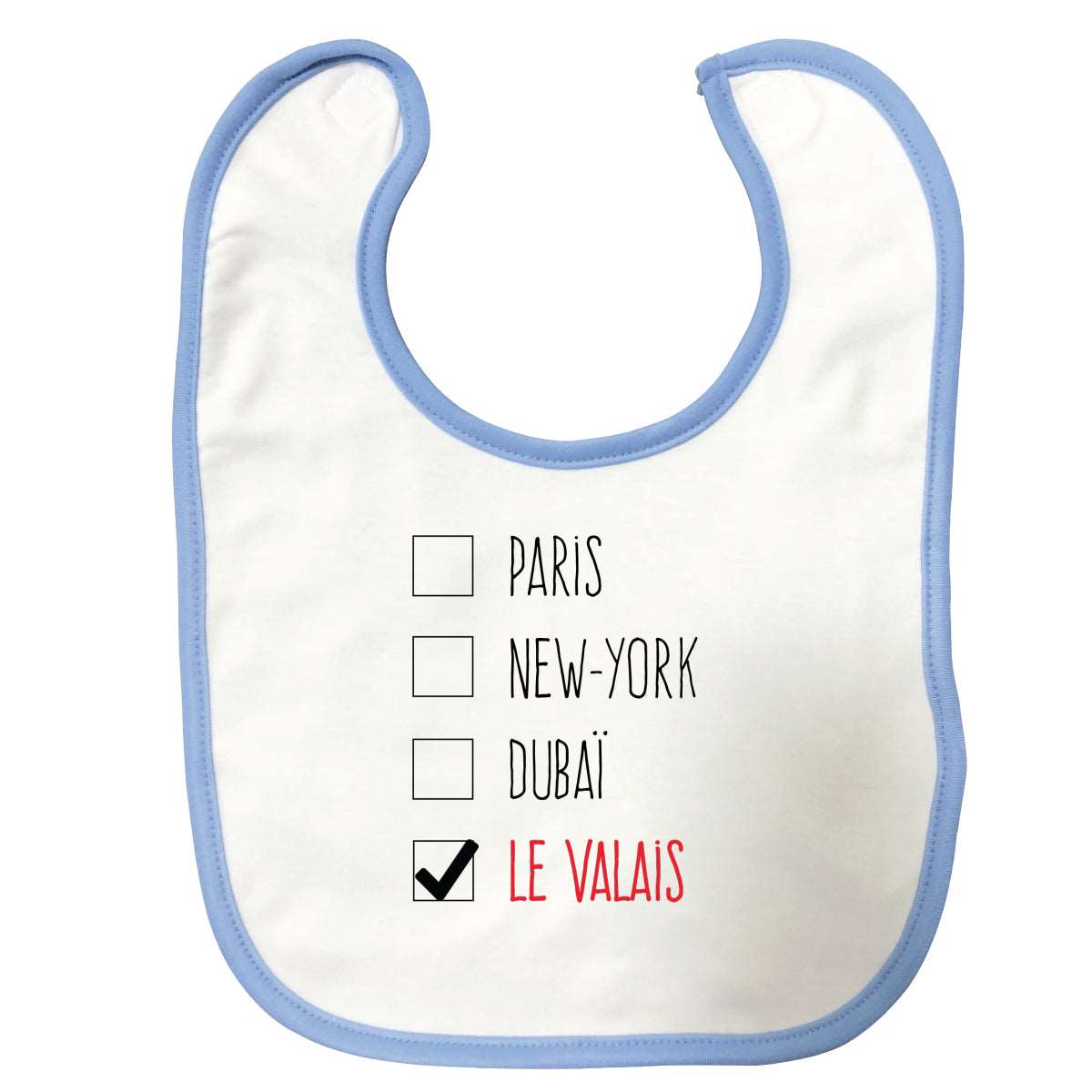 Bavoir bébé Le Valais Bleu