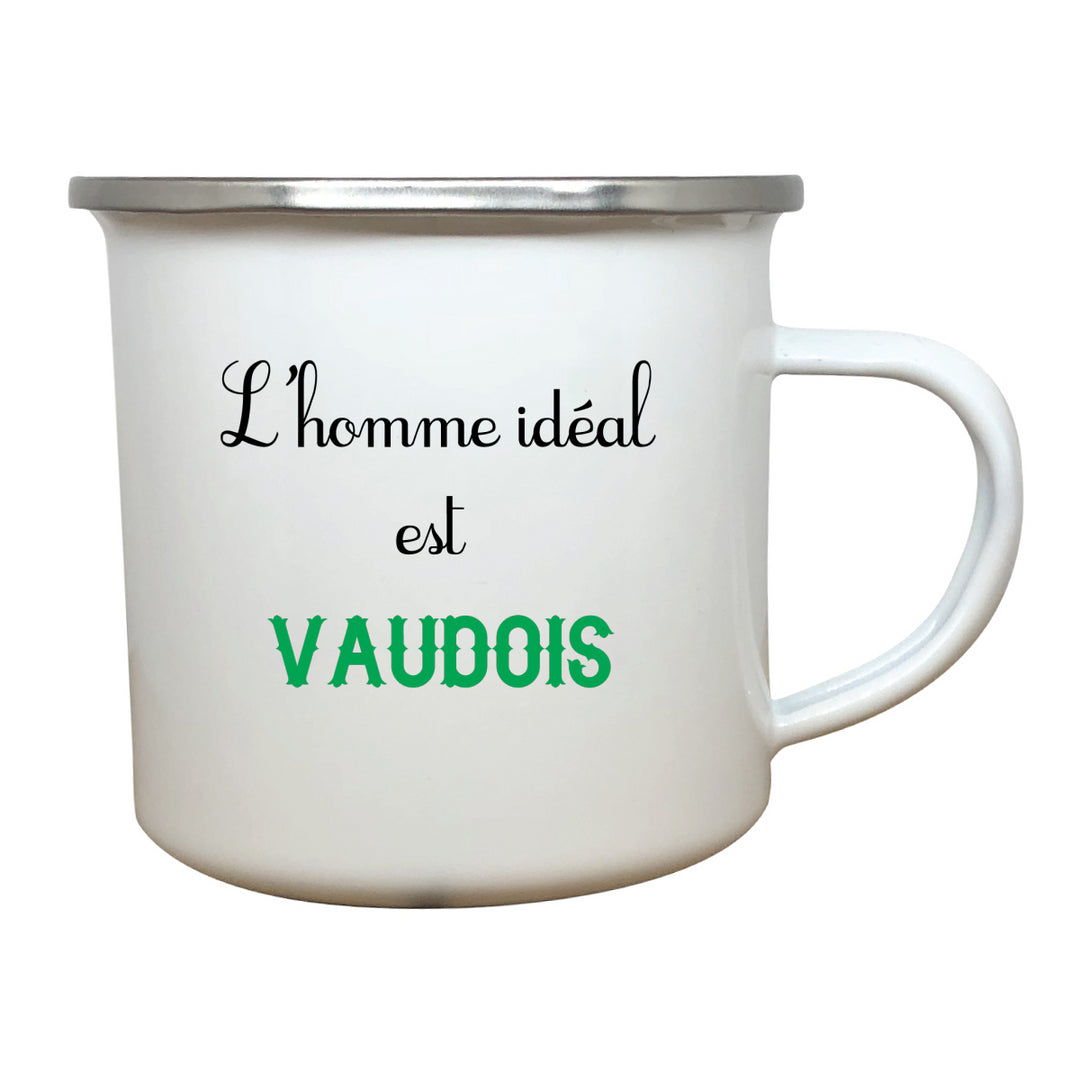 tasse émail L'homme ideal Vaudois