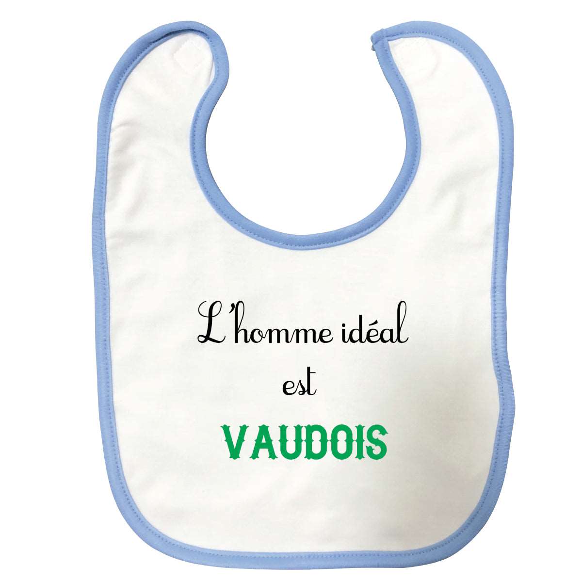 Bavoir bébé L'homme ideal Vaudois Bleu