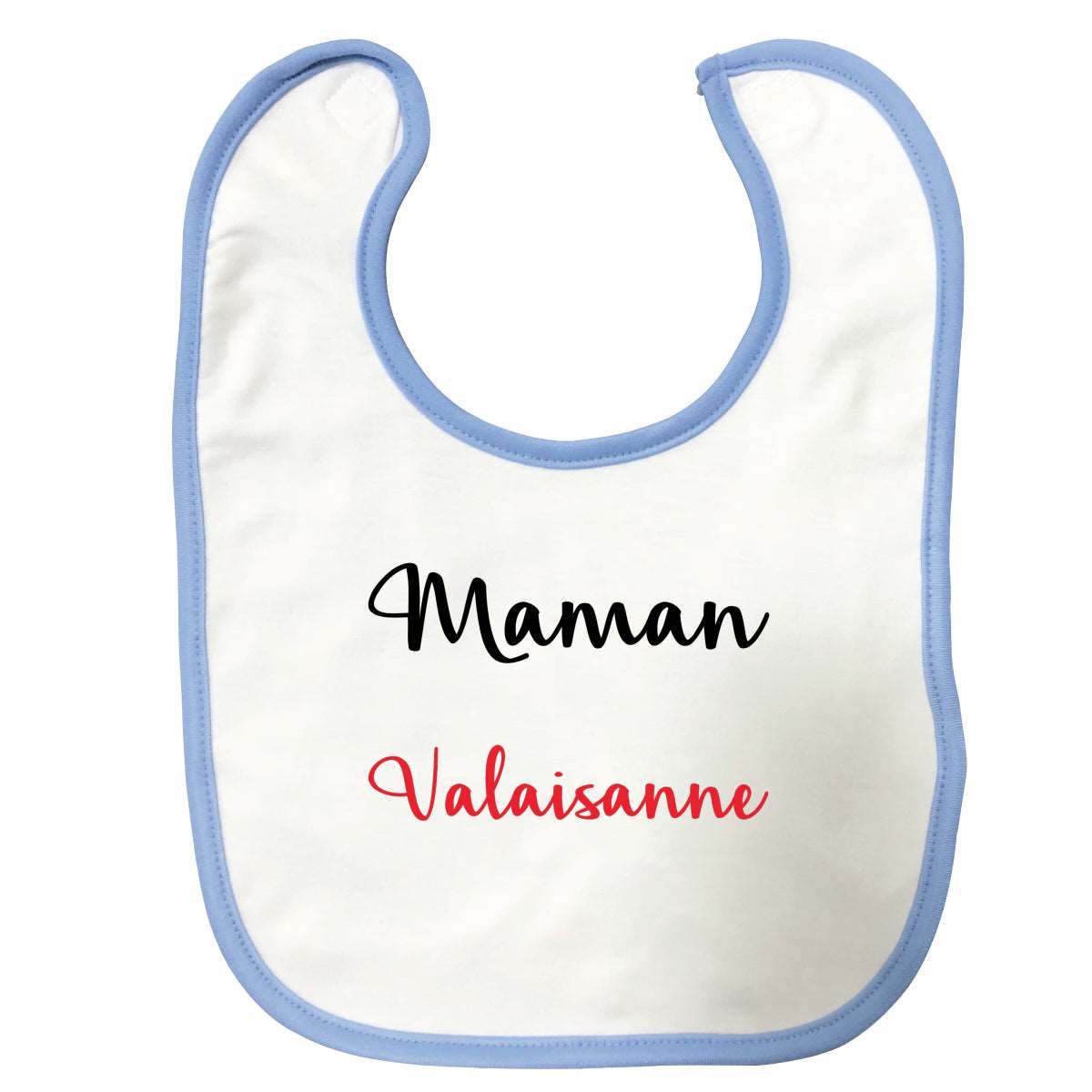 Bavoir bébé Maman Valaisanne Bleu