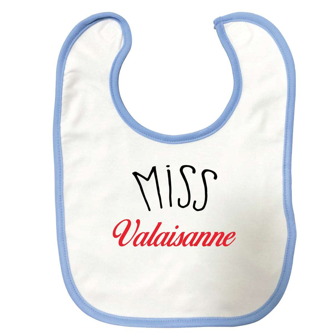 Bavoir bébé Miss valaisanne Bleu