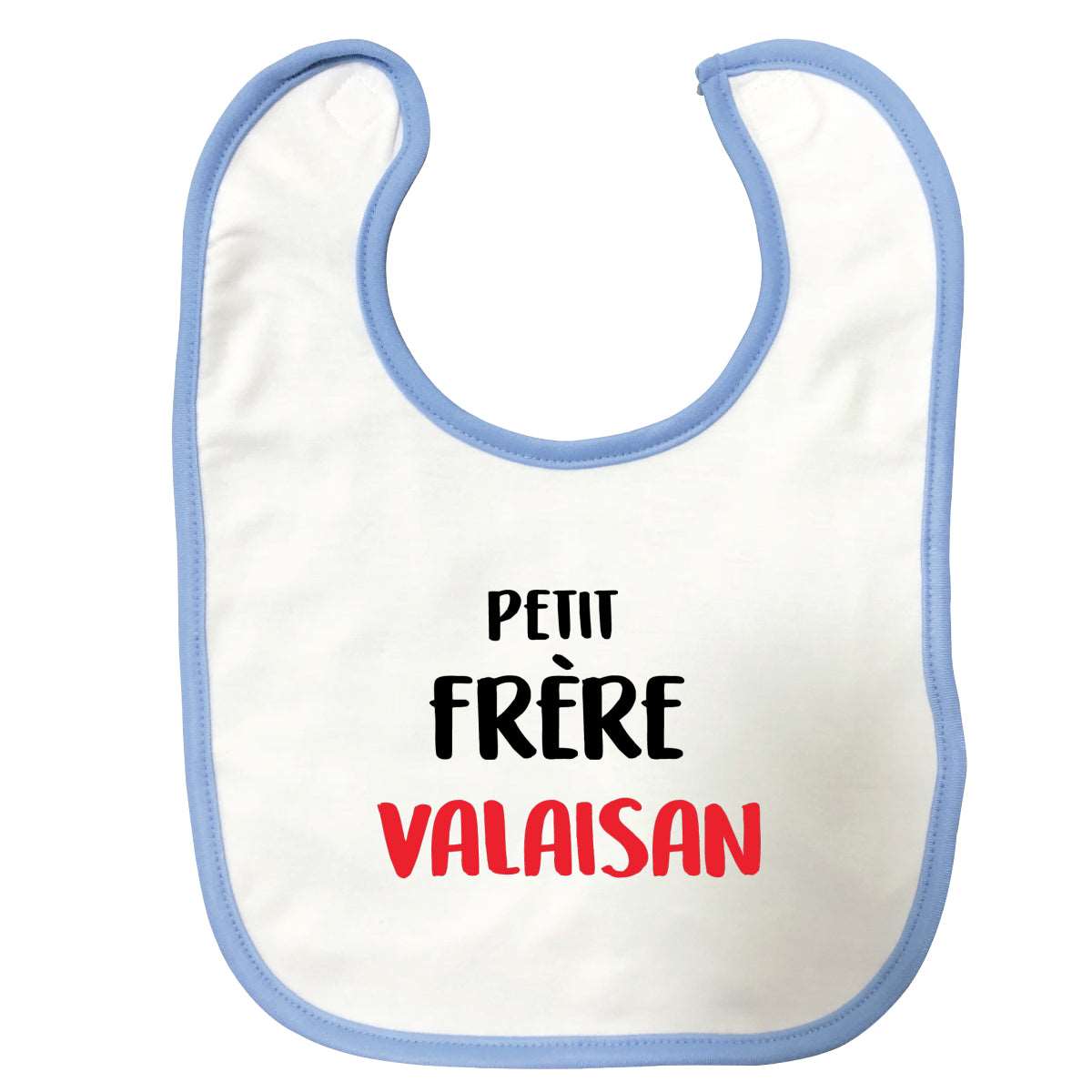 Bavoir bébé Petit frere Valaisan Bleu