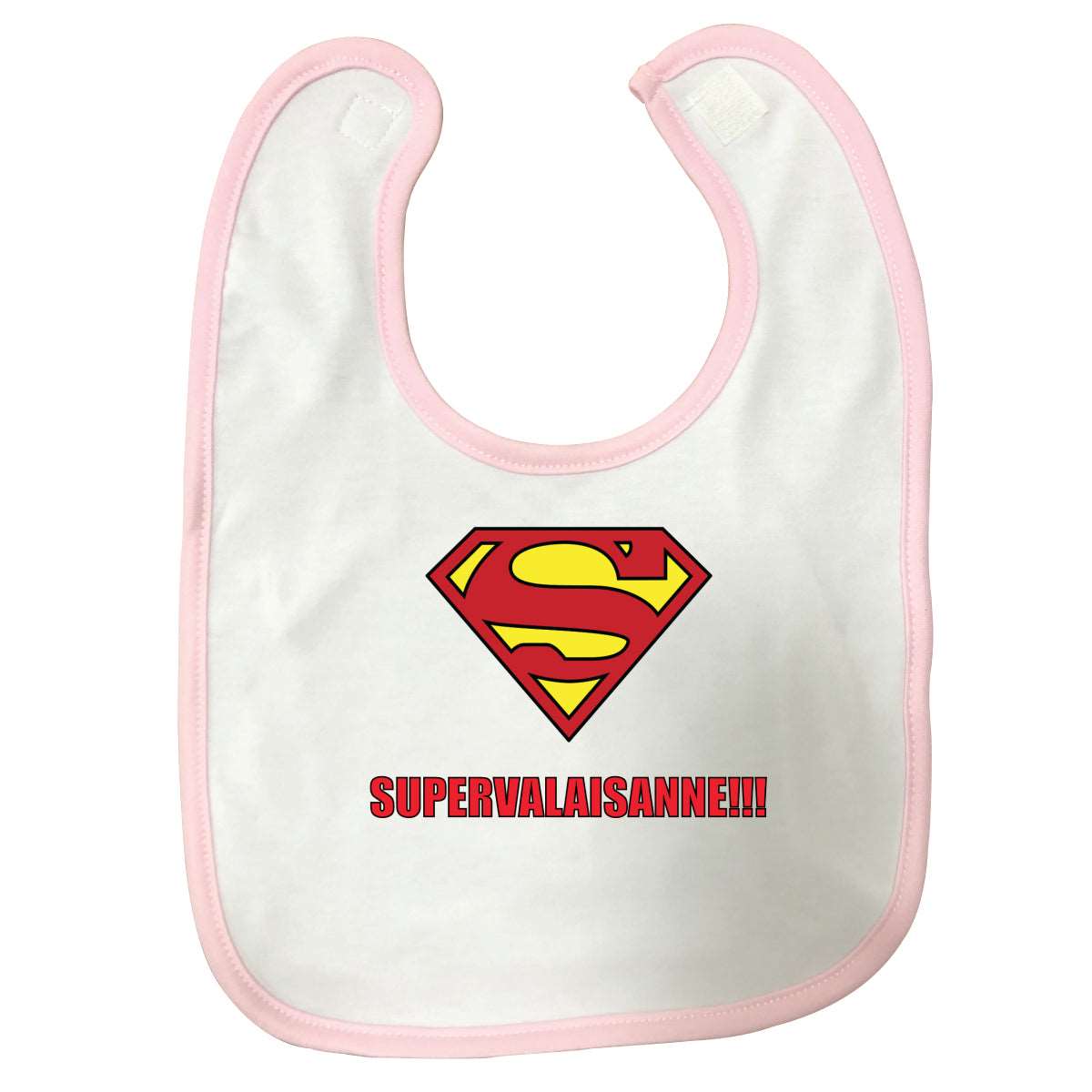 Bavoir bébé SUPERVALAISANNE 2 Rose