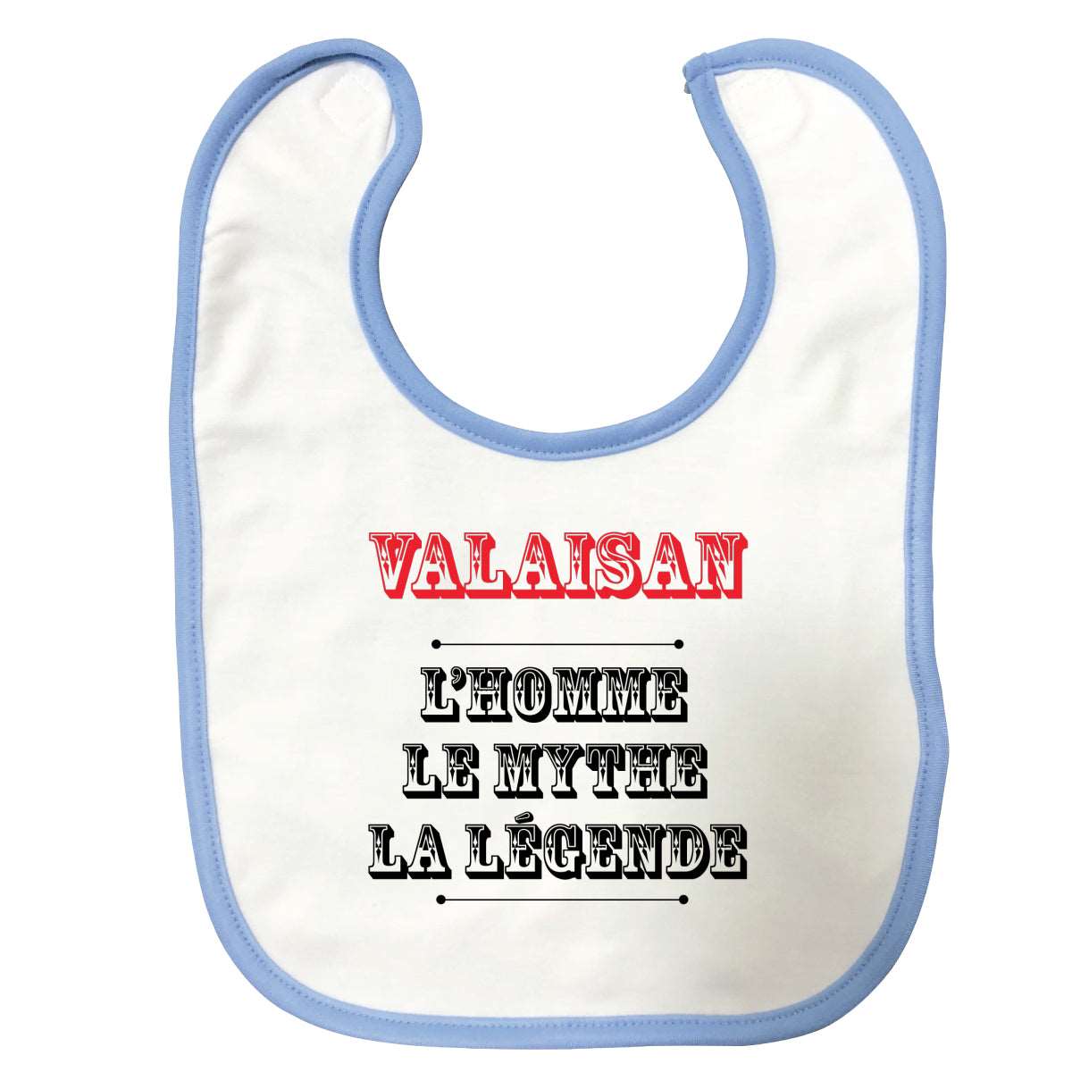Bavoir bébé Valaisan l'homme le mythe la légende Bleu