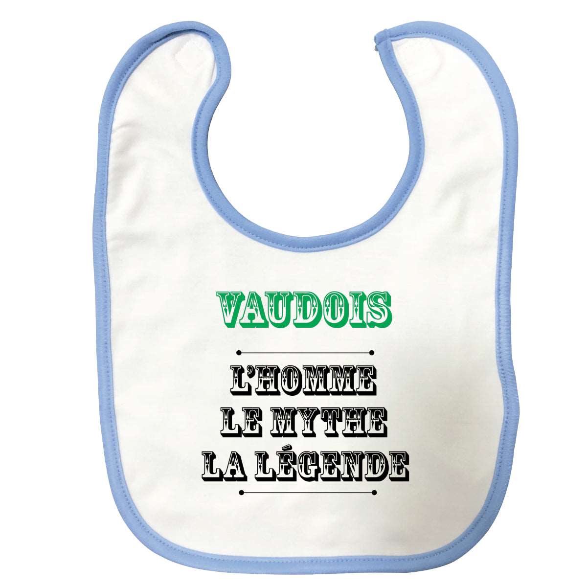 Bavoir bébé Vaudois l'homme le mythe la légende Bleu