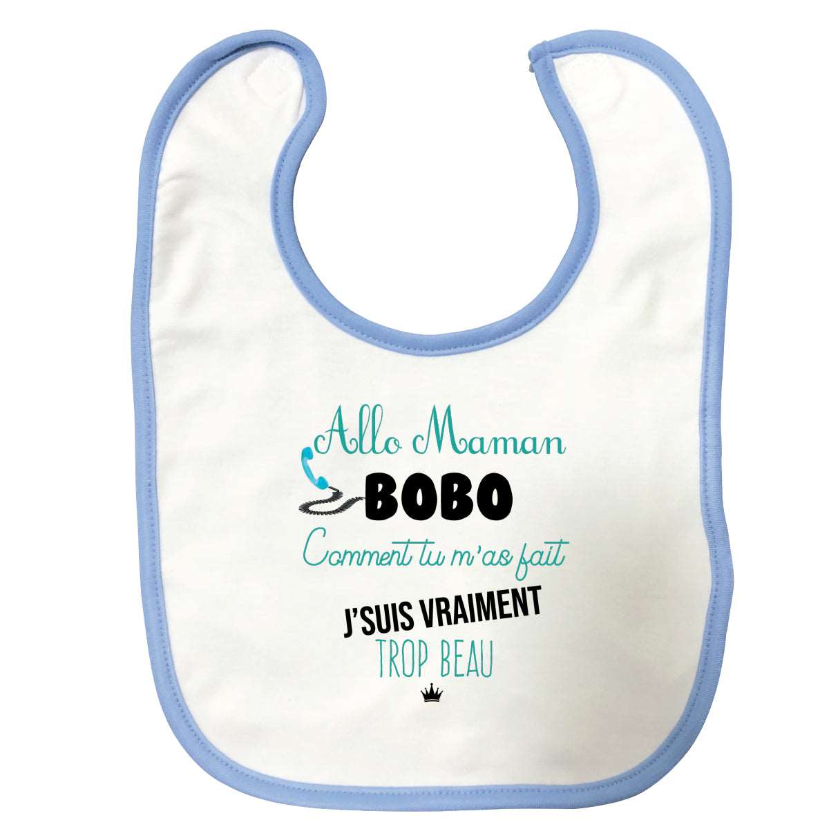 Bavoir bébé Allo maman bobo Bleu
