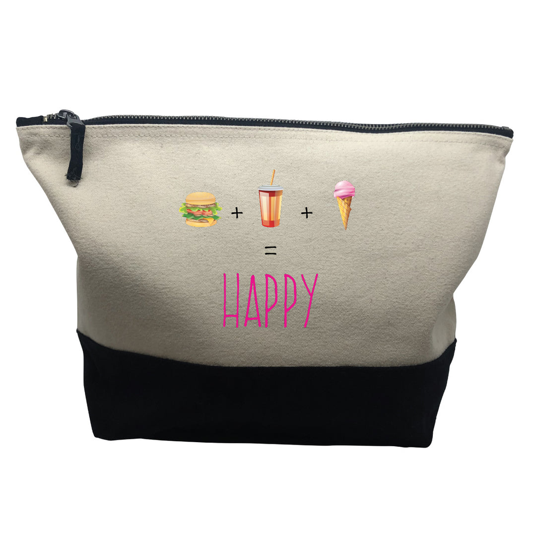 pochette noire motif Happy