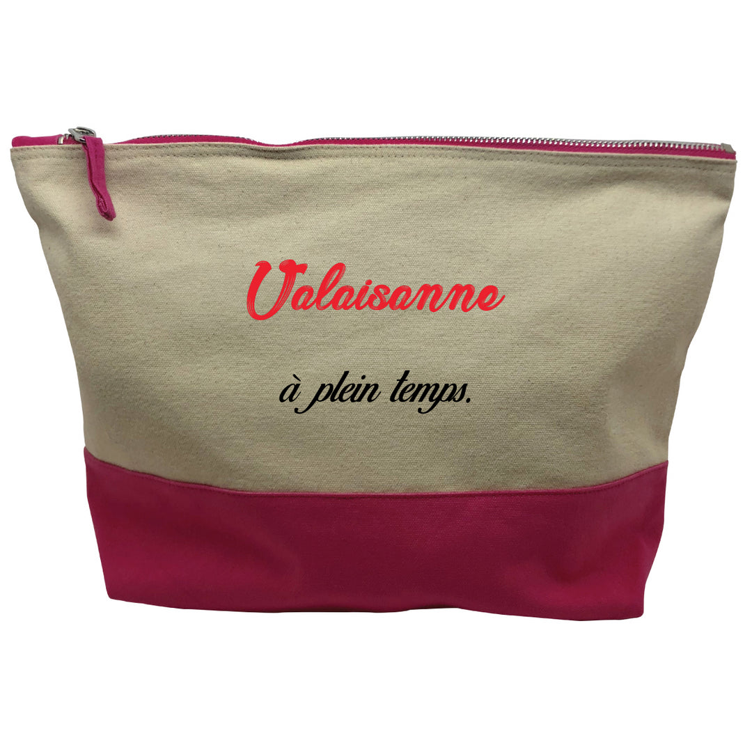 pochette rose motif Valaisanne a plein temps