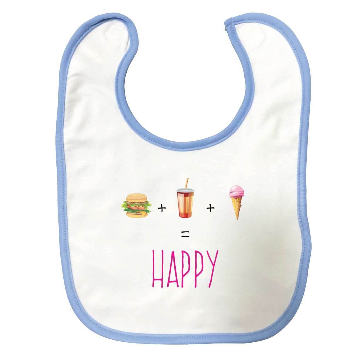 Bavoir bébé Happy Bleu